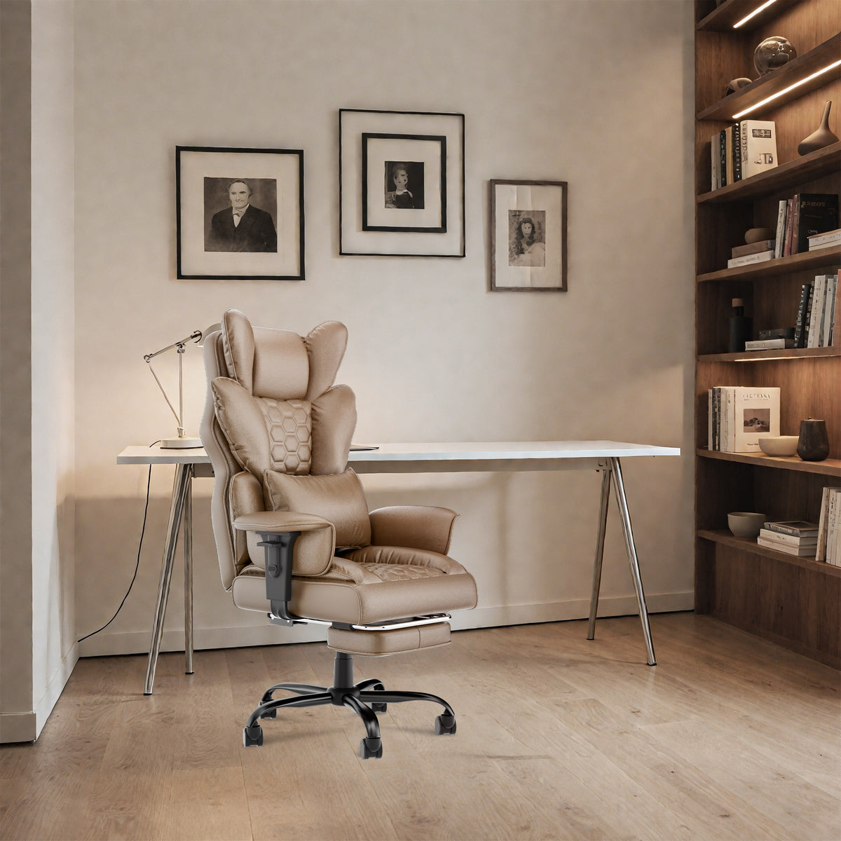 Executive Office Chair with Footrest – Ergonomic Comfort for Work & Gaming