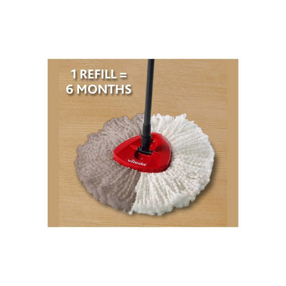 Double Bucket with Pedal Wringer Ultra-Fine Microfiber Rotating Mop
