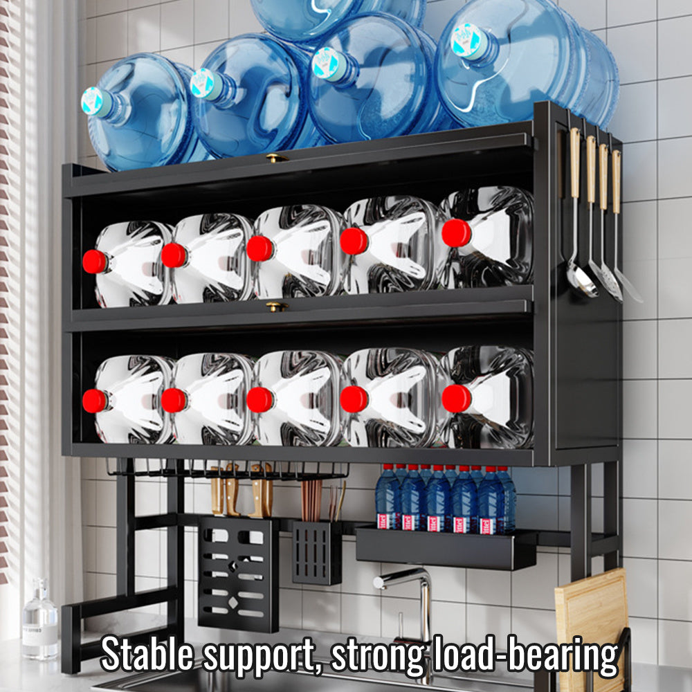 DOUBLE-LAYER DISH DRAINER WITH COVER – ORDER, HYGIENE AND MODERN DESIGN