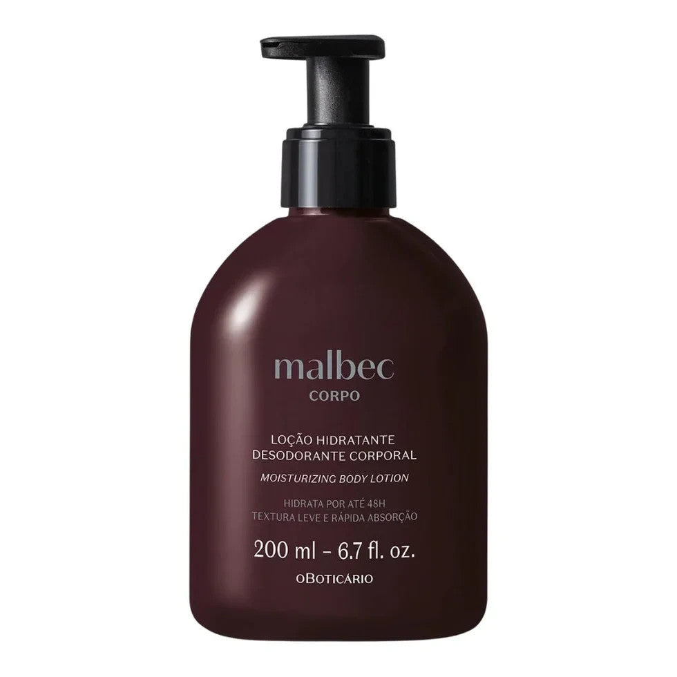 O Boticário Malbec Loção Hidratante Corporal - Lozione idratante corpo 200ml