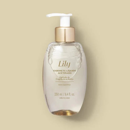 O Boticário Lily Sabonete Liquid Acetinado - Nettoyant pour le corps 250 ml
