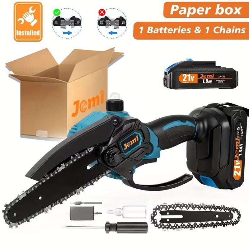 Mini Motosega a Batteria per Potatura 2x5000 mAh, 6 Pollici 880W  Taglio Legno