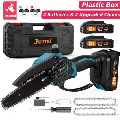 Mini Motosega a Batteria per Potatura 2x5000 mAh, 6 Pollici 880W  Taglio Legno