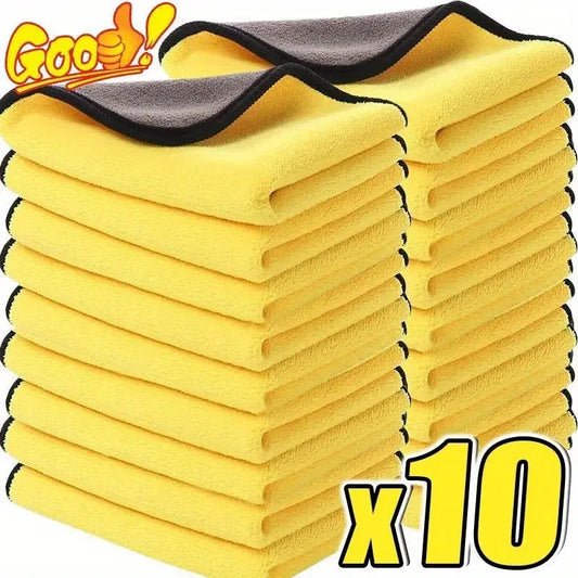 10 panni in microfibra superfine da 500 GSM 30 cm x 40 cm panni asciugatura auto