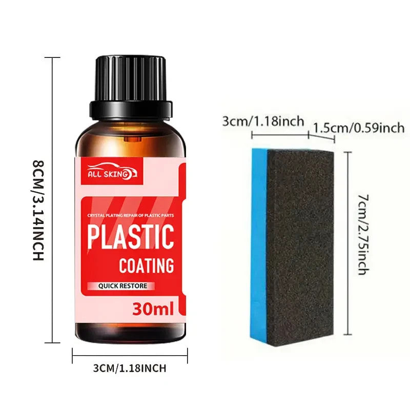 6 Kit riparazione per plastica auto da 30 ml cera nera per la riparazione inter
