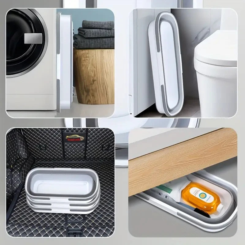 Secchio Pieghevole Resistente per Pulizia vetri, Pavimenti, Cucine, Bagni e Auto