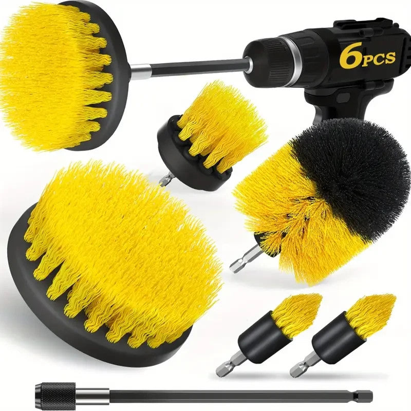 Set di 8 accessori per spazzole da trapano spazzola elettrica con attacco lungo