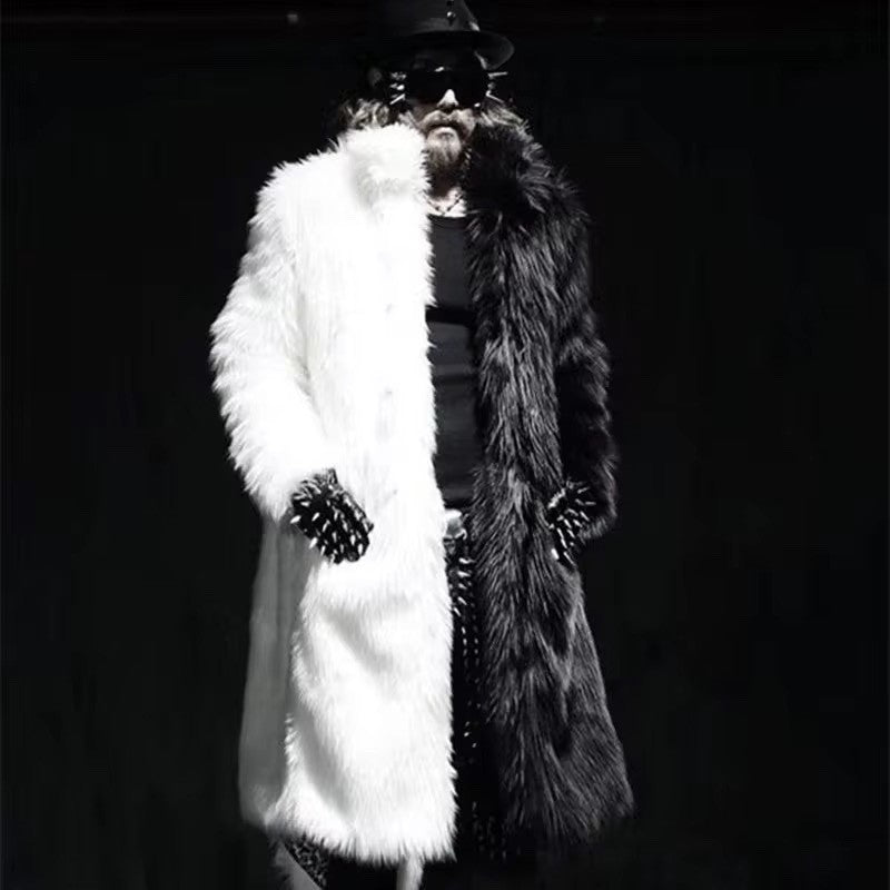 Cappotto di pelliccia sintetica da uomo cardigan invernale di lusso soffice