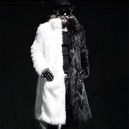 Cappotto di pelliccia sintetica da uomo cardigan invernale di lusso soffice