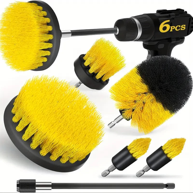 Set di 8 accessori per spazzole da trapano spazzola elettrica con attacco lungo