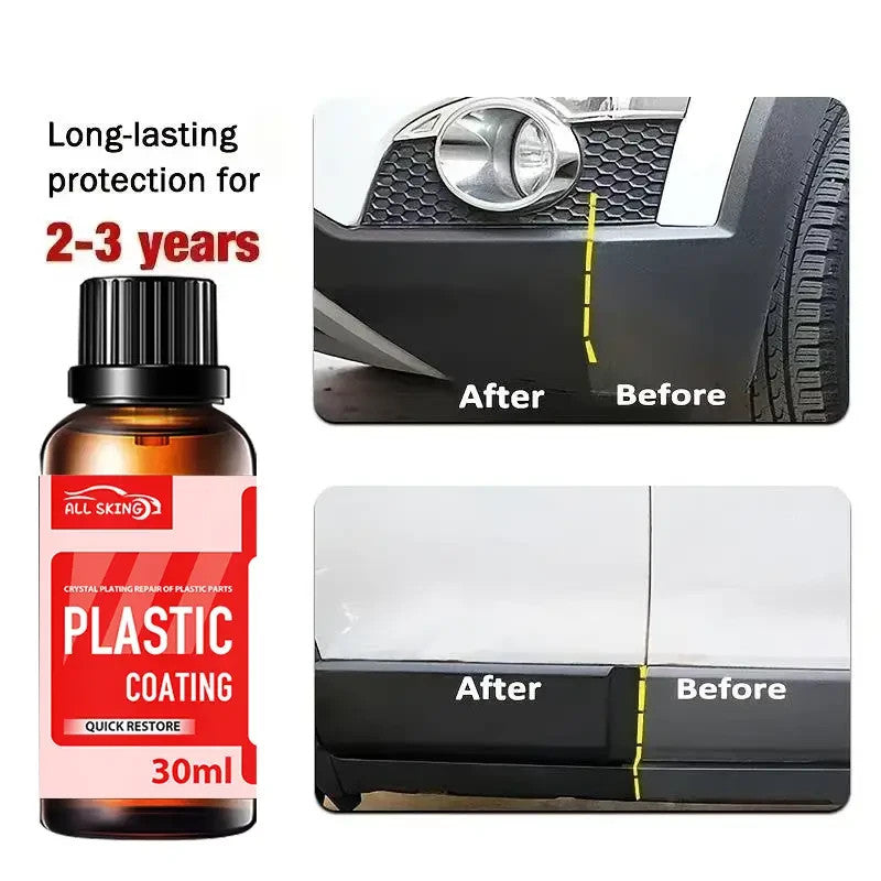 6 Kit riparazione per plastica auto da 30 ml cera nera per la riparazione inter