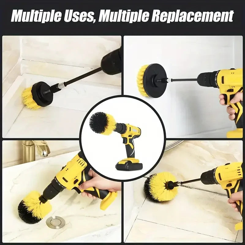 Set di 8 accessori per spazzole da trapano spazzola elettrica con attacco lungo