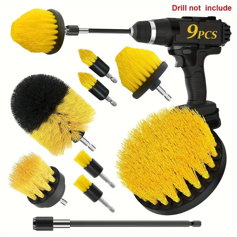 Set di 8 accessori per spazzole da trapano spazzola elettrica con attacco lungo