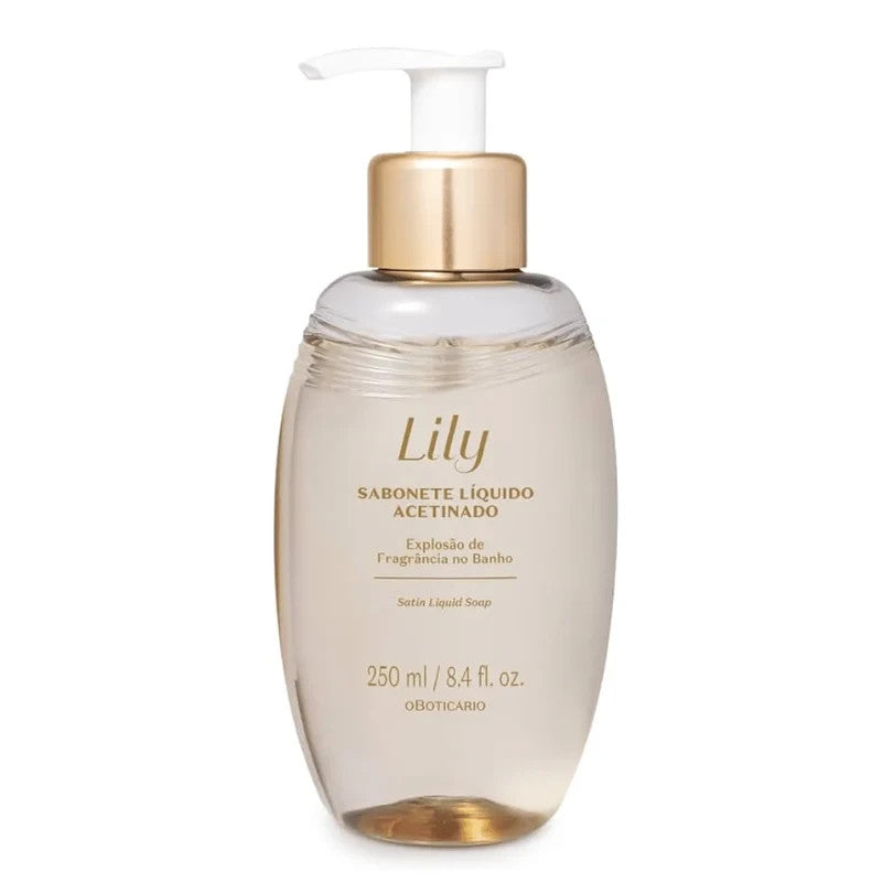O Boticário Lily Sabonete Liquid Acetinado - Nettoyant pour le corps 250 ml