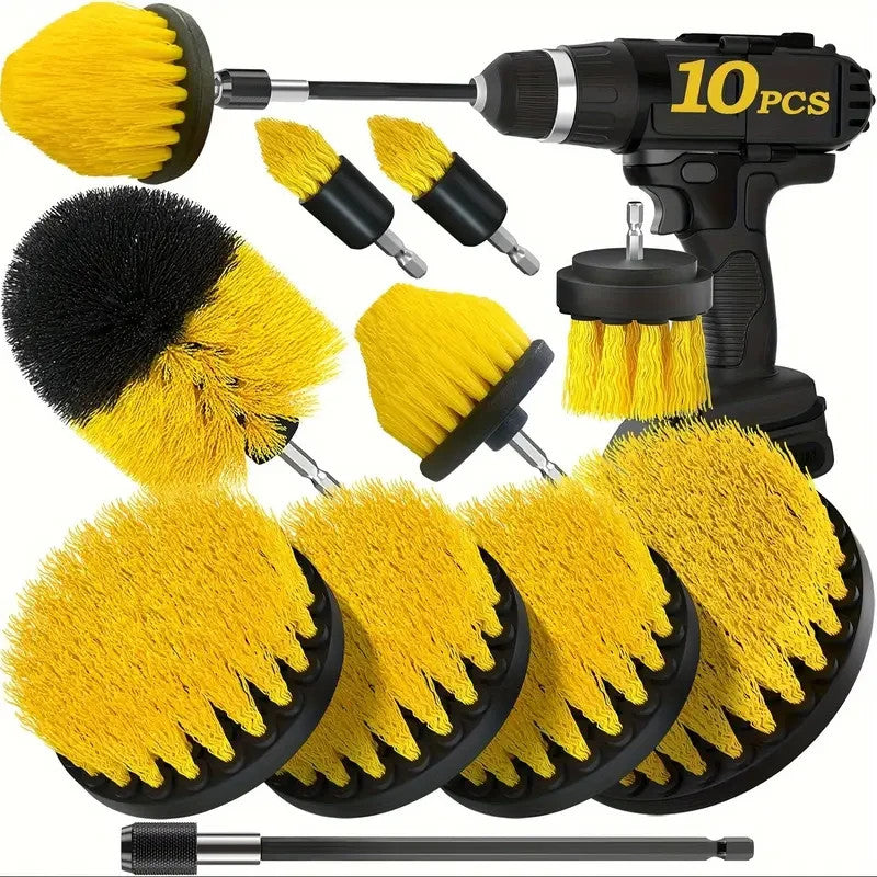 Set di 8 accessori per spazzole da trapano spazzola elettrica con attacco lungo