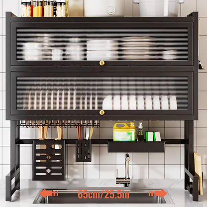DOUBLE-LAYER DISH DRAINER WITH COVER – ORDER, HYGIENE AND MODERN DESIGN