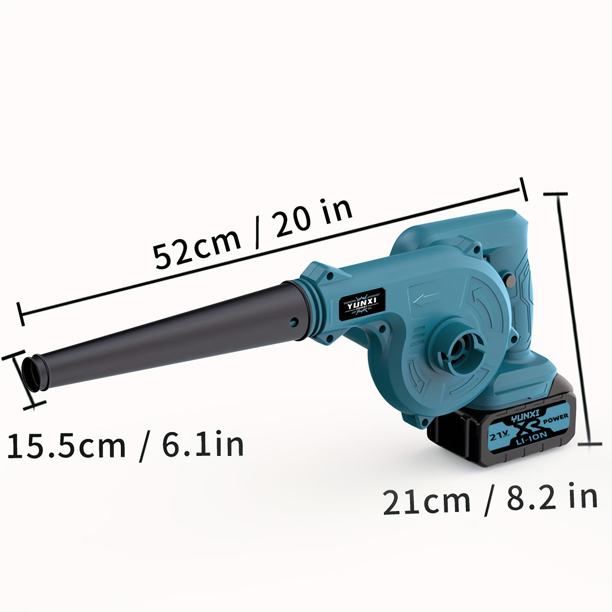 Battery Blower, 300W 12000 rpm for lawn care, leaf removal