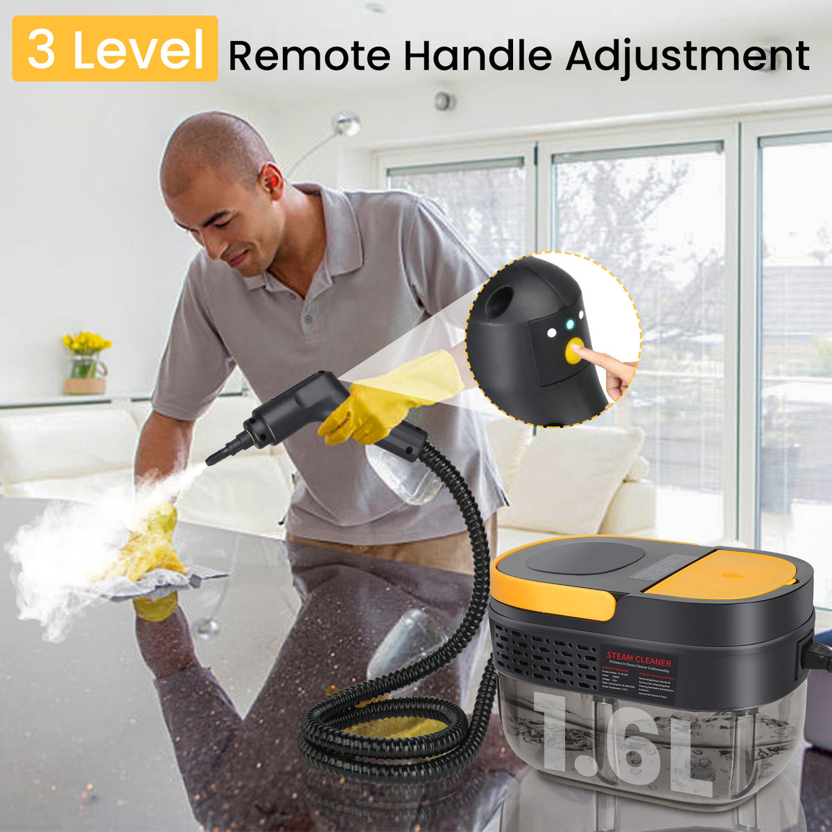 2500W High Power Steam Cleaner for Oil, Smoke, and Floor Extractors