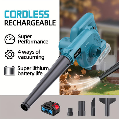 Battery Blower, 300W 12000 rpm for lawn care, leaf removal