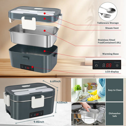 Scaldavivande Elettrico Portatile 80W 1.8L - Auto e Casa Dual Use. TK