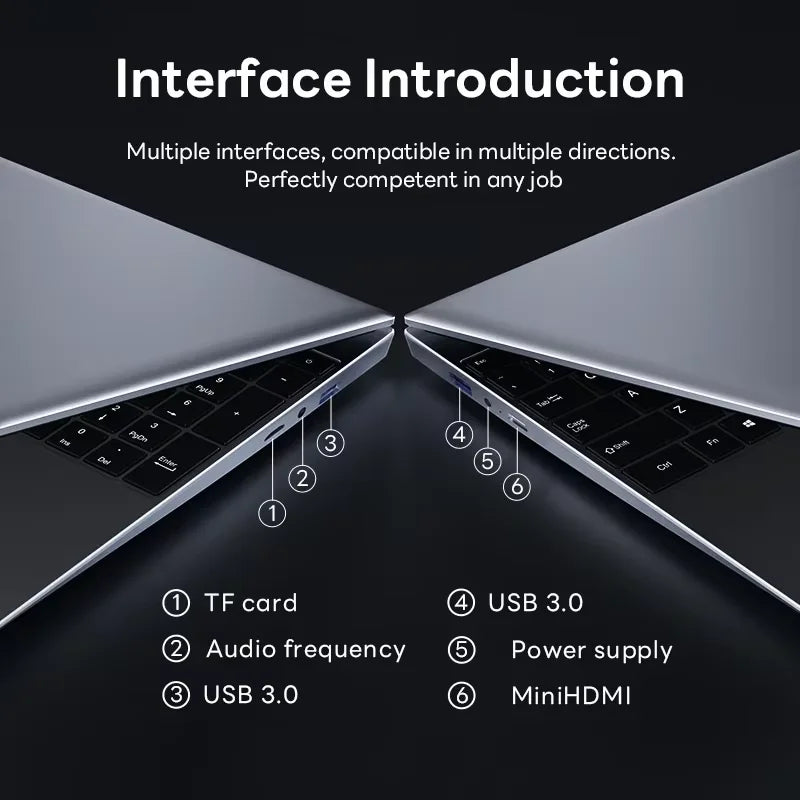 2025 New 15.6"  Windows 11 Laptop Computer Intel Celeron N4000 Fingerprint Unlock Computer 16GB DDR4 1/2TB SSD Notebook Laptops