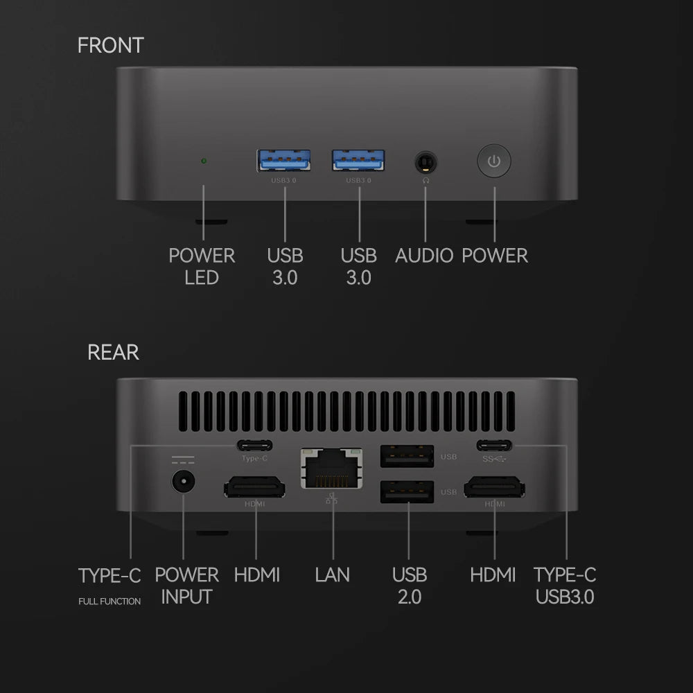 Portable Mini PC Intel Core I9 10980HK/8950HK/i3-6100U Computer Windows 11 Pro 16GB 1TB 2TB Gaming PC WiFi6 BT5.2 USB3.0 Mini Desktop PC