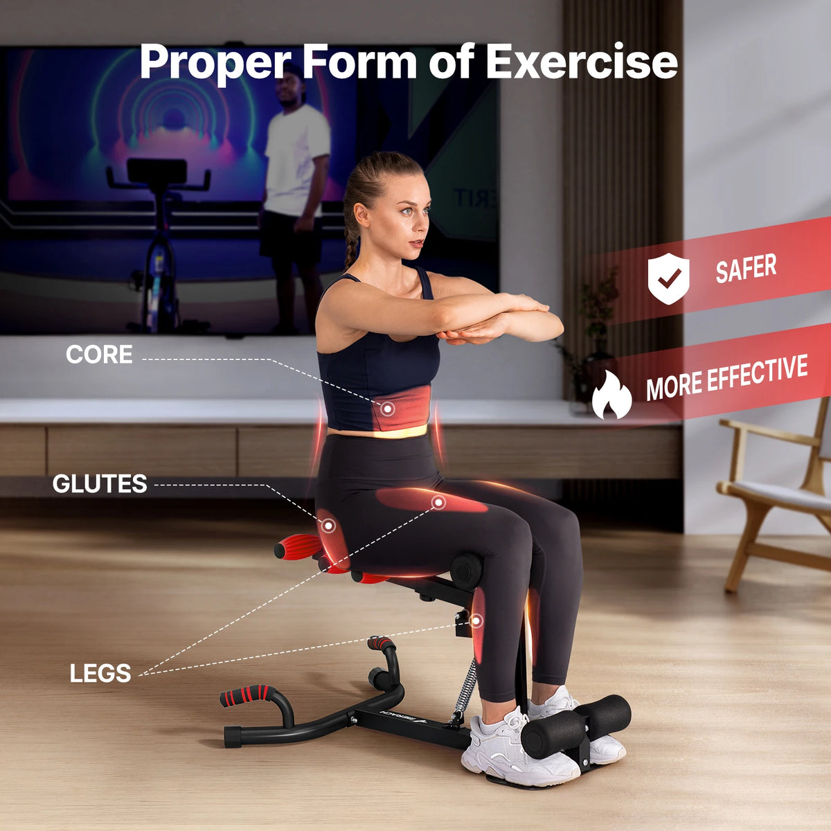 MERACH Squat Machine Regolabile 2 in 1 – Attrezzo Fitness per Gambe, Glutei, Addominali e Push Up. TK