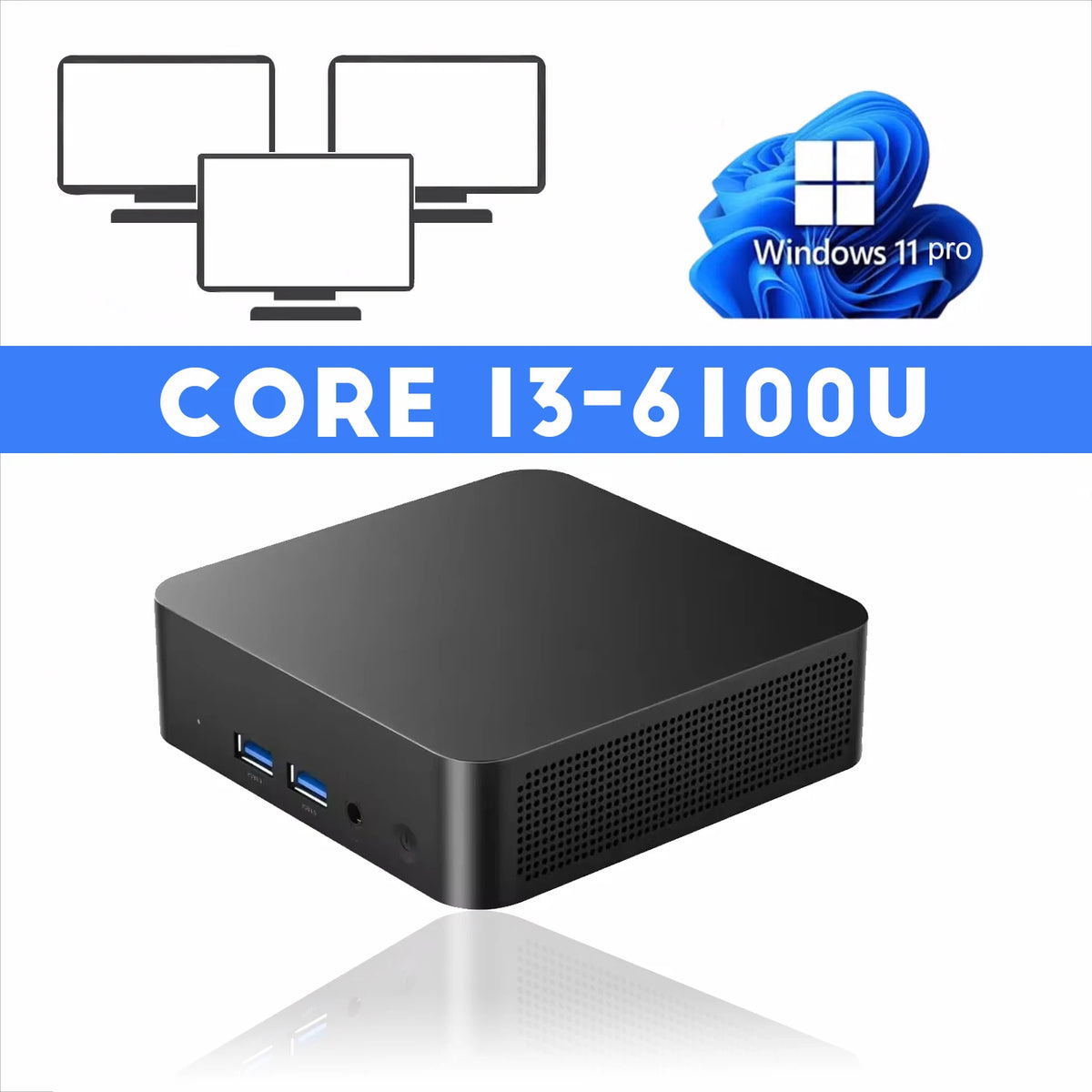Portable Mini PC Intel Core I9 10980HK/8950HK/i3-6100U Computer Windows 11 Pro 16GB 1TB 2TB Gaming PC WiFi6 BT5.2 USB3.0 Mini Desktop PC