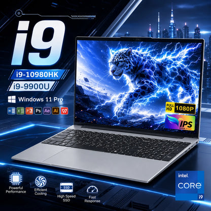 Laptop 15,6" Windows 11 Pro – Intel Core i9-10980HK, 16GB RAM, SSD 1TB/2TB, IPS Full HD 90Hz, Impronta Digitale