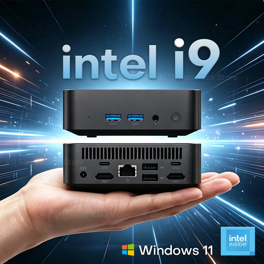 Portable Mini PC Intel Core I9 10980HK/8950HK/i3-6100U Computer Windows 11 Pro 16GB 1TB 2TB Gaming PC WiFi6 BT5.2 USB3.0 Mini Desktop PC