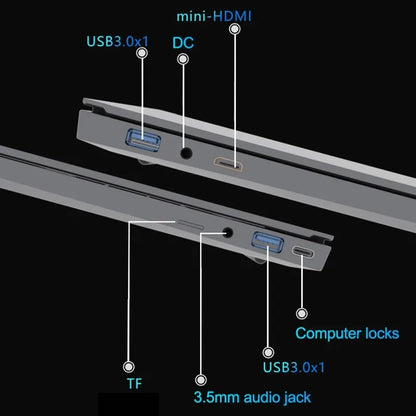 Laptop portatile da 15,6" con retroilluminazione Windows 11 processore Intel Core i7 6500U impronta digitale ideale per Ufficio, Lavoro e videogiochi.