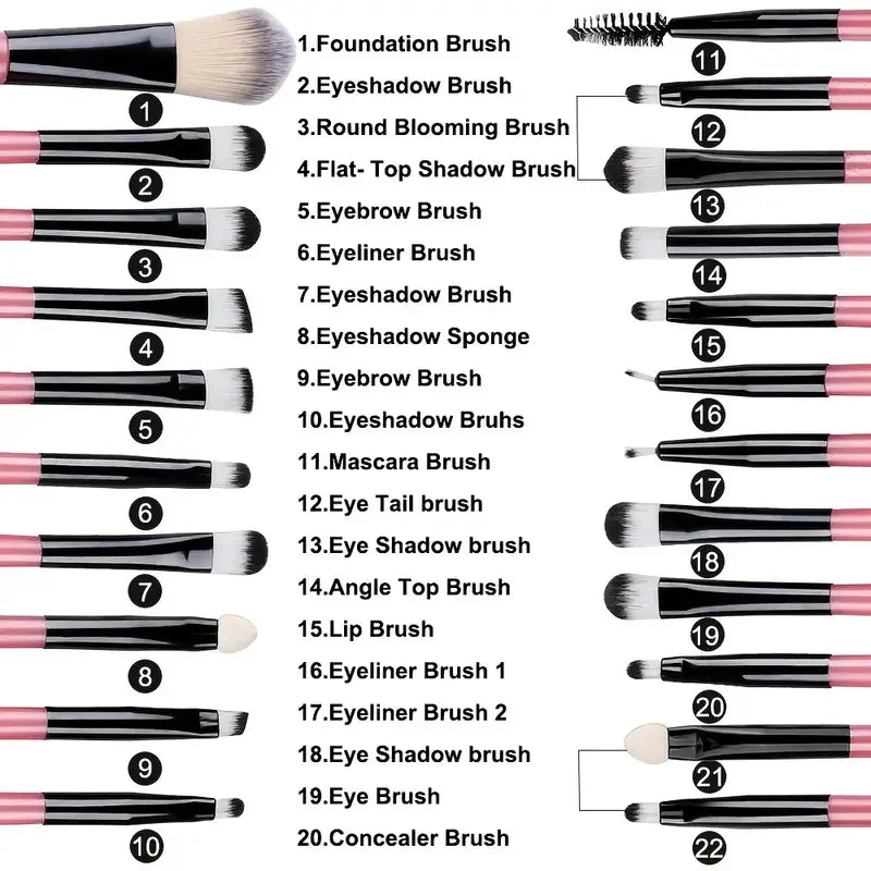 Makeup Brushes Set Premium Synthetic Kabuki Foundation