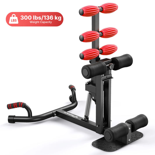 MERACH Squat Machine Regolabile 2 in 1 – Attrezzo Fitness per Gambe, Glutei, Addominali e Push Up. TK