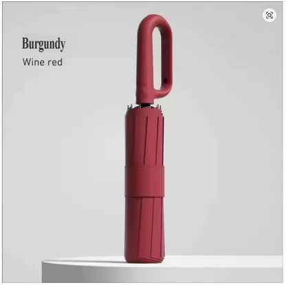 Ombrello Pieghevole Totalmente Automatico - Antivento con Fibbia ad Anello. TK