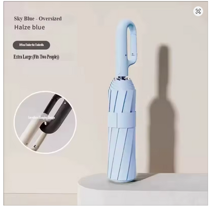 Ombrello Pieghevole Totalmente Automatico - Antivento con Fibbia ad Anello. TK