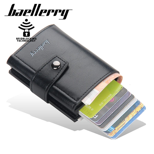 Knight Li Portafoglio Porta Tessere con Protezione RFID - Pelle e Alluminio. TK