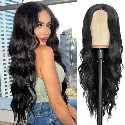 Synthetic Long Lace Ombre Blonde Wavy Wig for Women 26