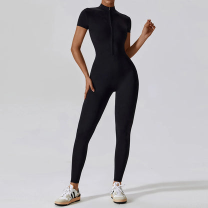 SWELTERING Tuta Intera da Yoga a Maniche Lunghe con Cerniera. TK