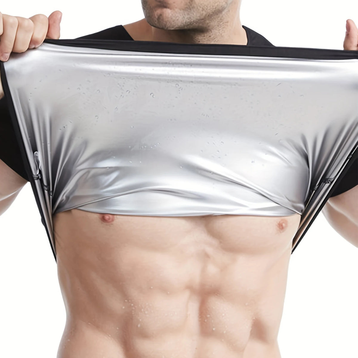 HELABES T-Shirt Effetto Sauna a Maniche Corte - Maglia Contenitiva Unisex. TK