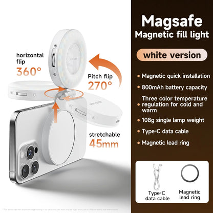 LED Selfie Fill Light for Magsafe Phone Adjustable Brightness