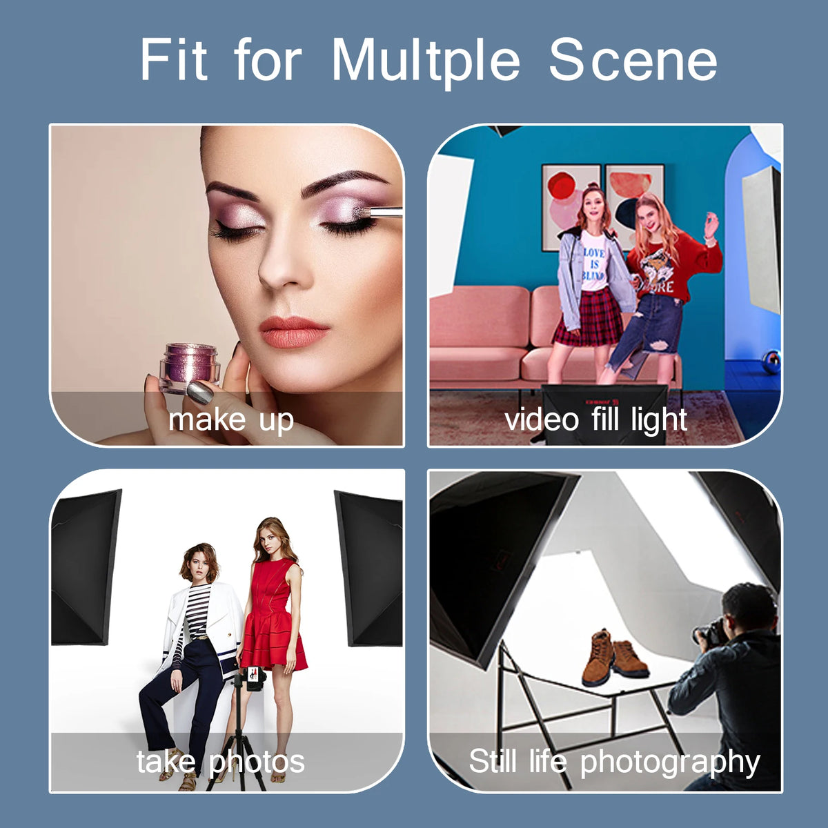 BTFOOR - Kit Softbox Fotografico Professionale con Stativo e Attacco E27