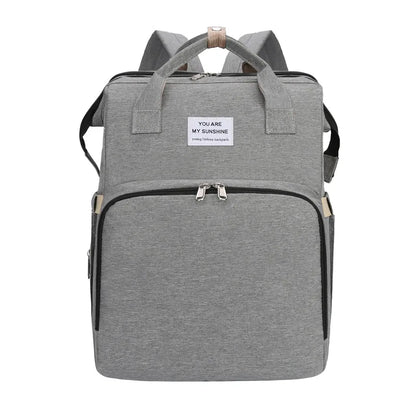 Zaino Mamma Multifunzione con Culla Portatile e Fasciatoio Pieghevole | Borsa Neonato Capiente e Leggera Dual-Use