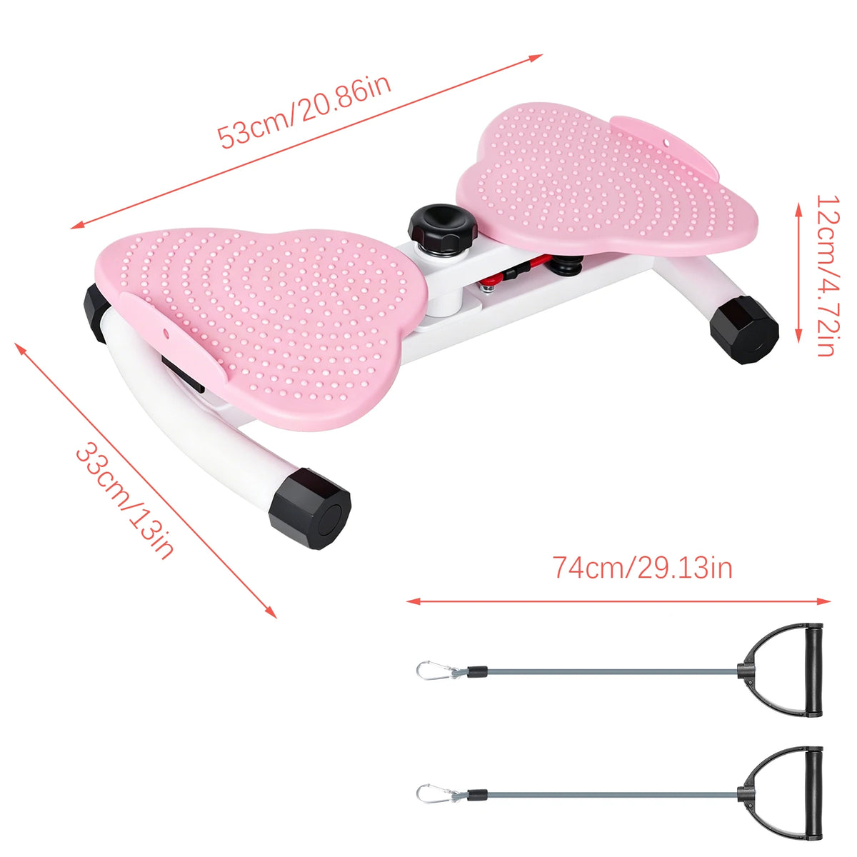 Twister Vita Fitness con Elastici – Pedana Rotante Silenziosa Antiscivolo per Addominali e Allenamento a Casa. TK