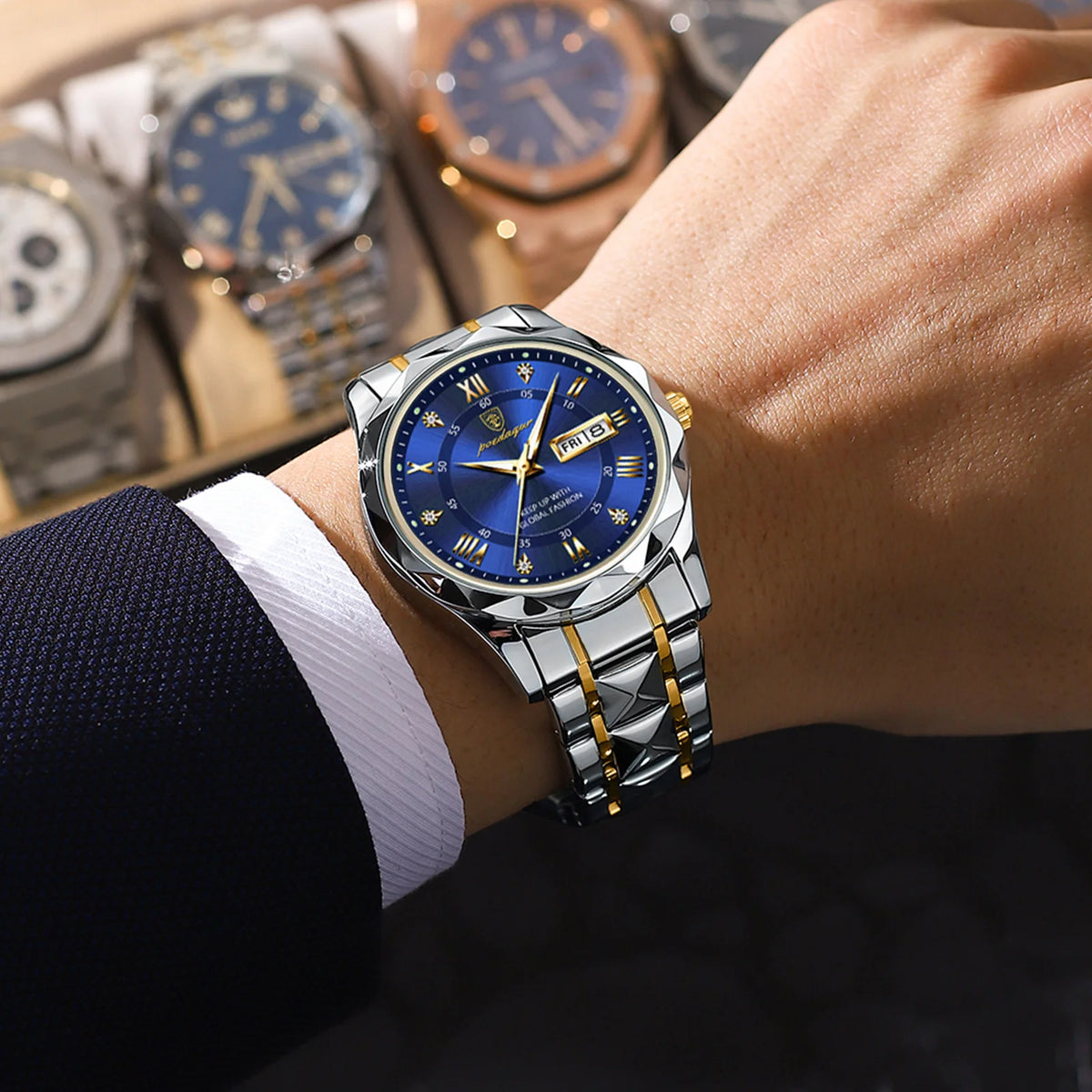 Luxury Men's Watches Waterproof Stainless Steel Luminous