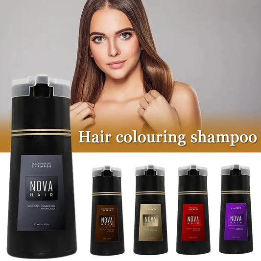 Eelhoe Nova Shampoo Colorante Nero 3-in-1 per Capelli Bianchi. TK