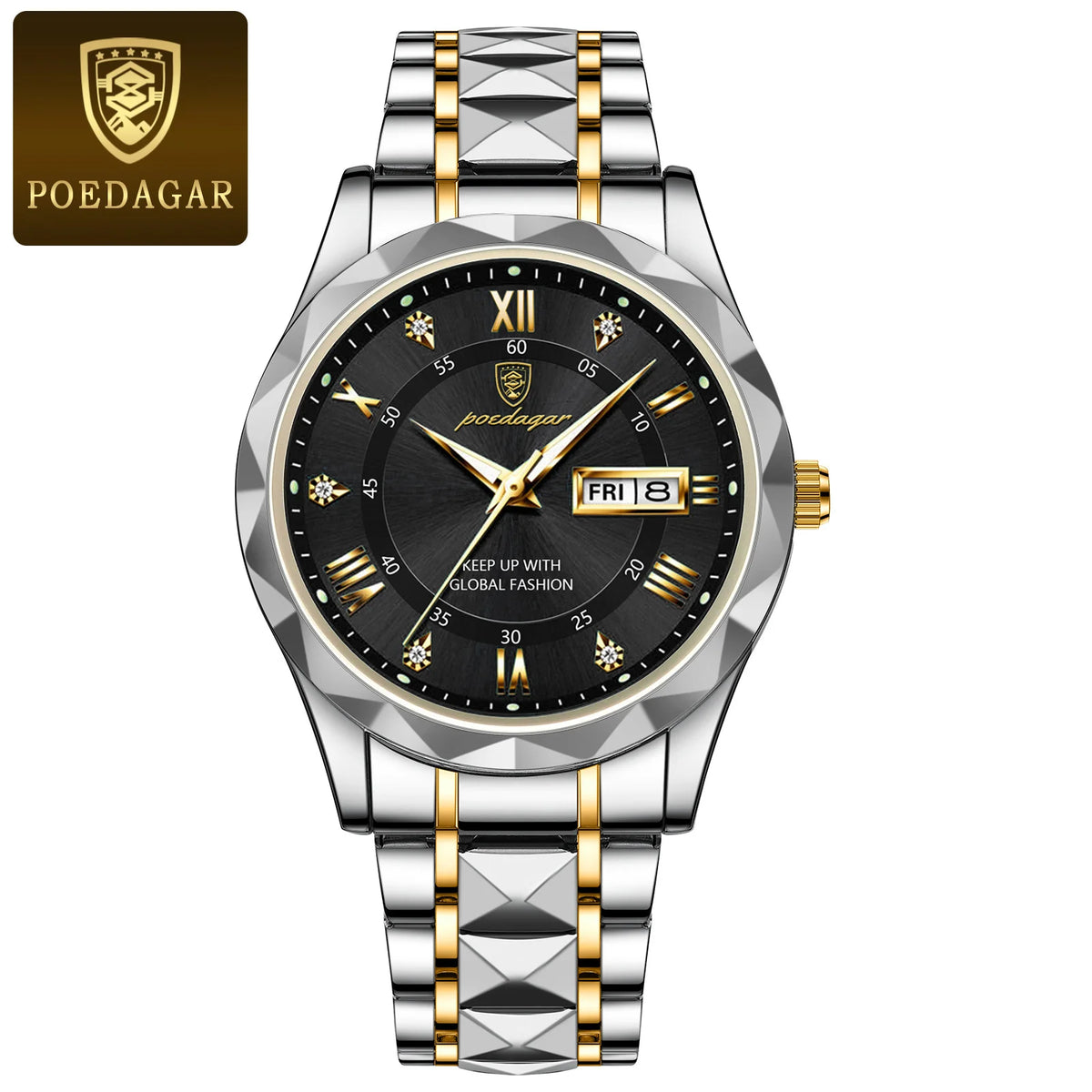 Luxury Men's Watches Waterproof Stainless Steel Luminous