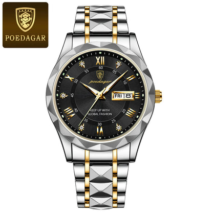 Luxury Men's Watches Waterproof Stainless Steel Luminous