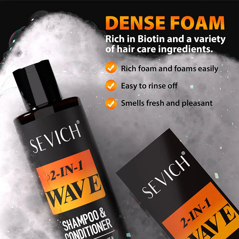 200ml Biotin Wave Shampoo 360 Style Deep Sport Waves Strong Hold Waves Control Hair Styling Paste Wavy Cream For African Men