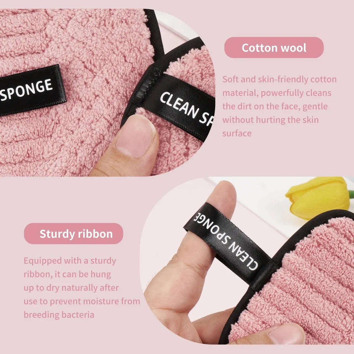 MAANGE 10pcs Makeup Remover Microfiber Cotton Pad Cosmetics