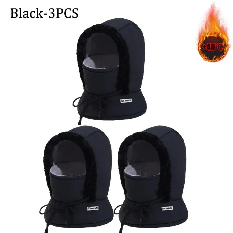 Passamontagna Termico 3-in-1 con Coulisse - Cappello e Scaldacollo in Peluche. TK
